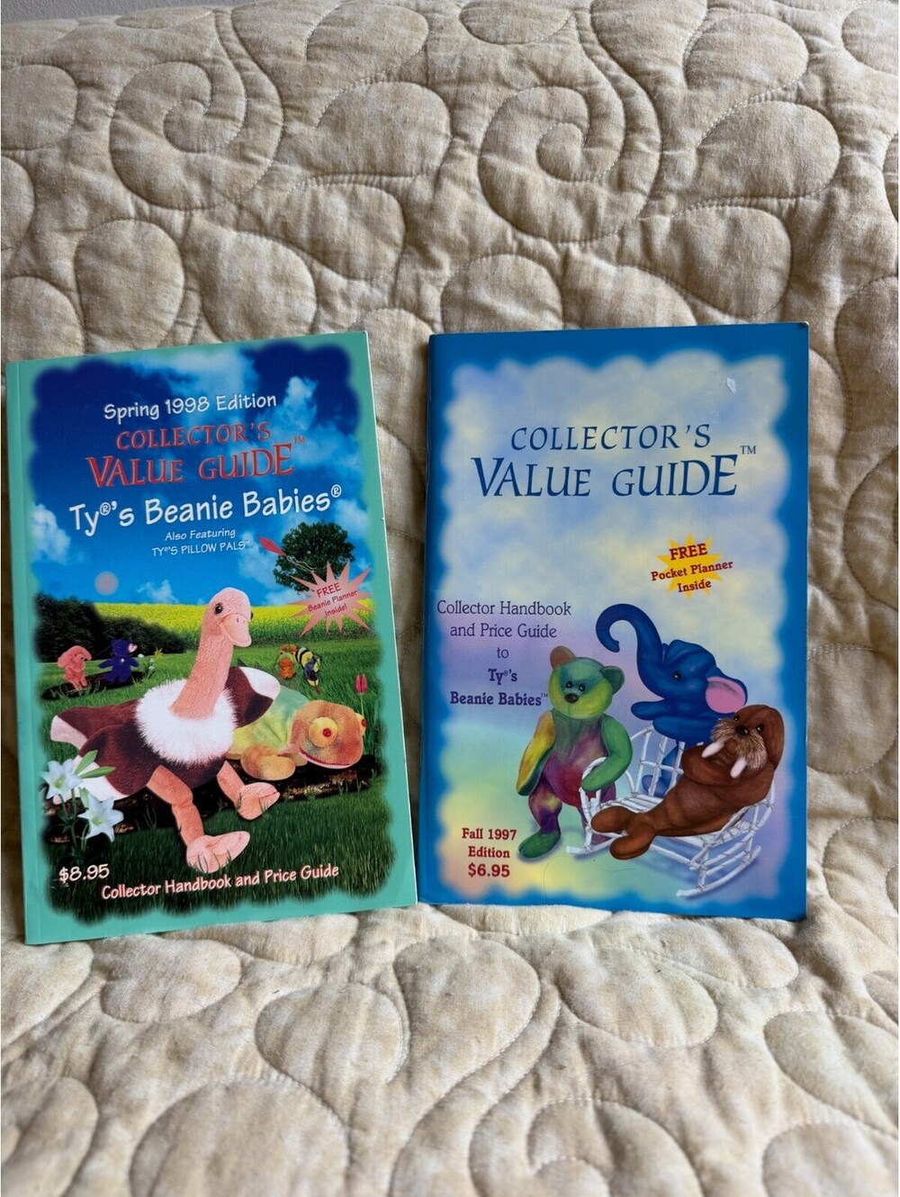 Lot of 2 Vintage Beanie Baby Collector's Value Guide Books